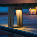 Sleek Black Waterproof Solar Trapezoid LED Deck Lights for Outdoor Spaces