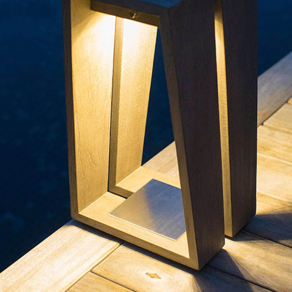 Sleek Black Waterproof Solar Trapezoid LED Deck Lights for Outdoor Spaces