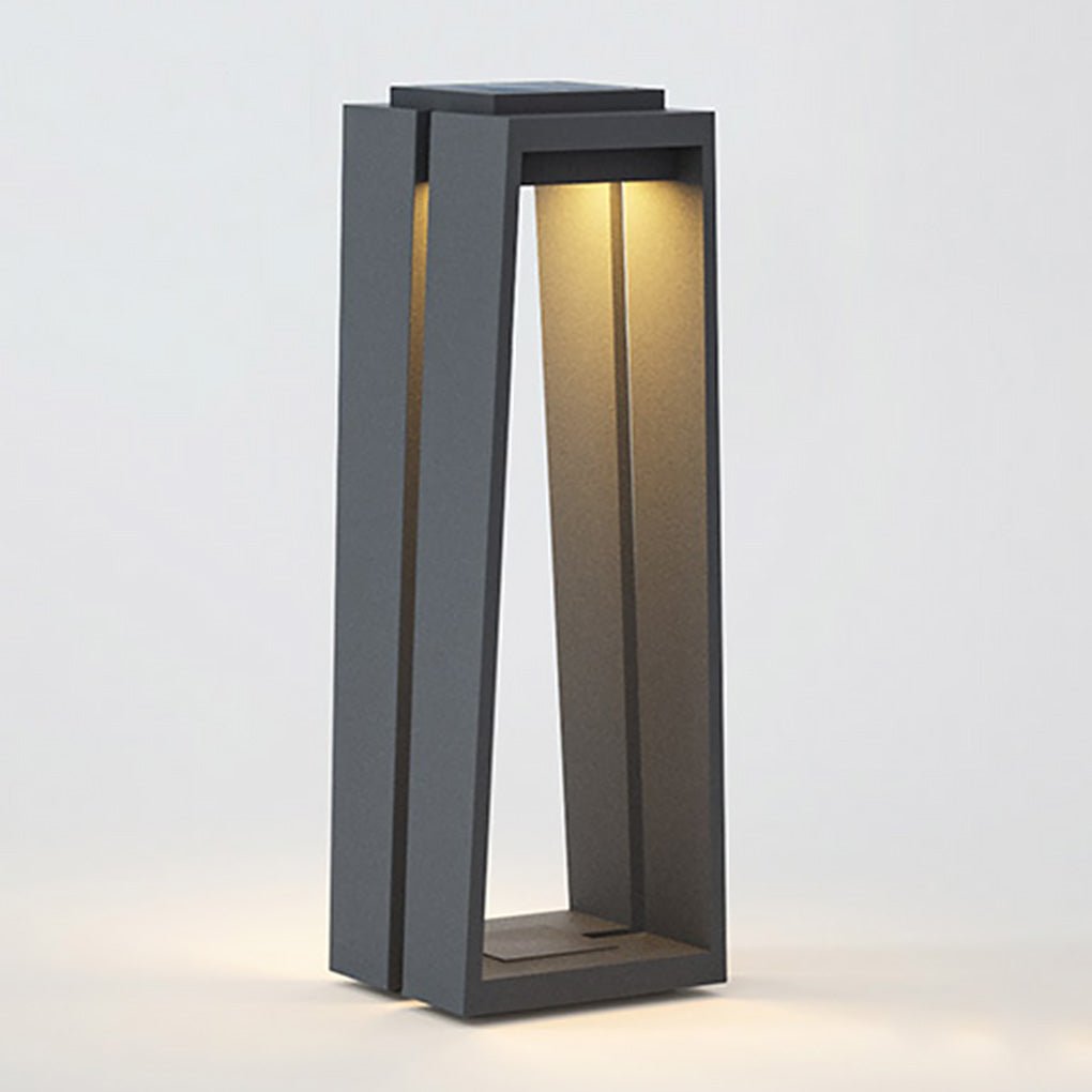 Sleek Black Waterproof Solar Trapezoid LED Deck Lights for Outdoor Spaces