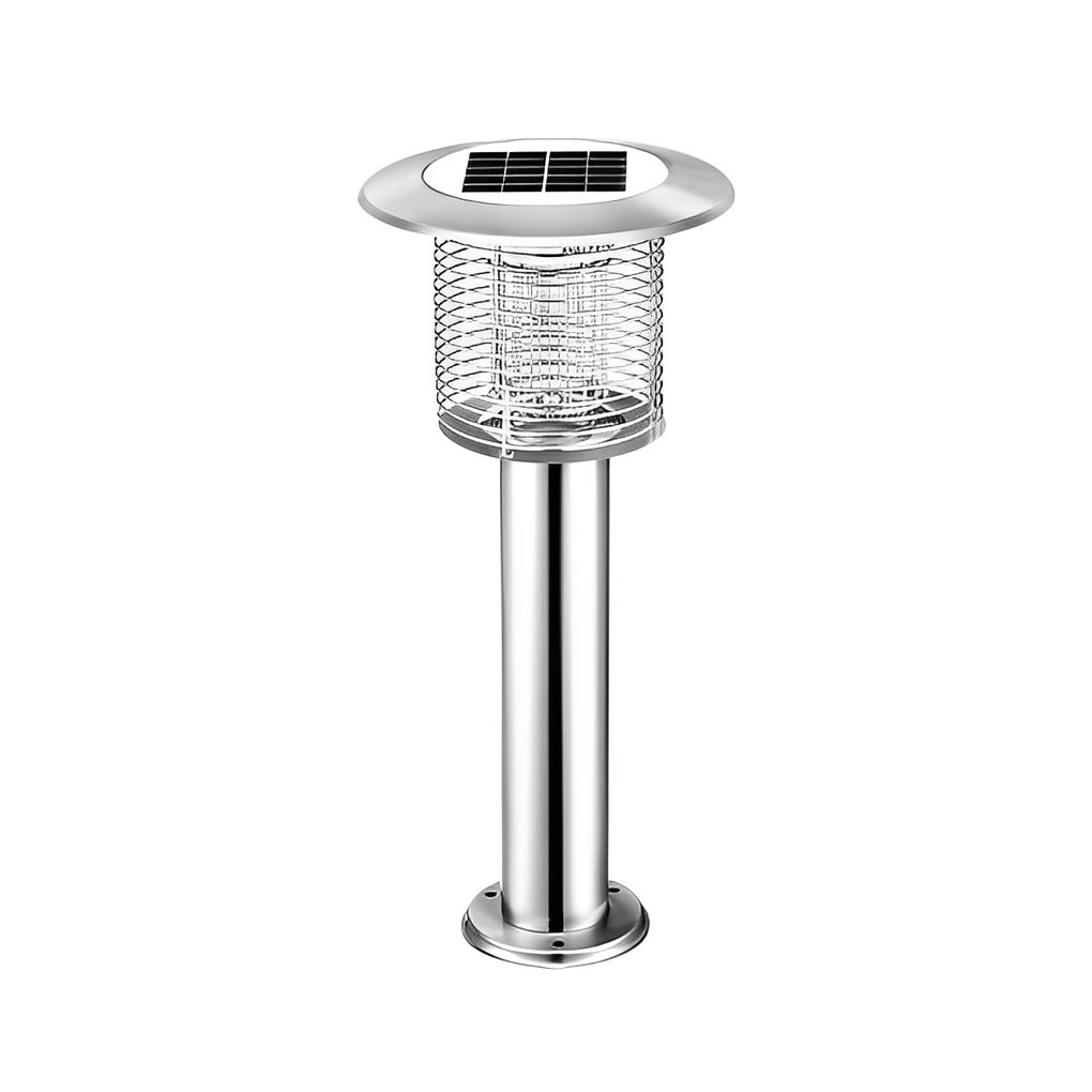 Purple Solar-Powered Bug Zapper Lamp for Outdoor Garden & Patio Use
