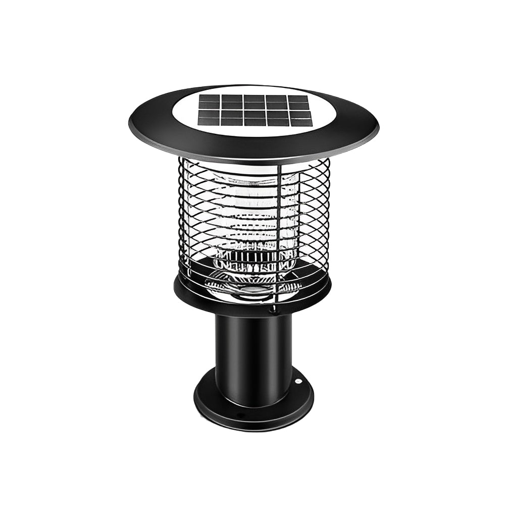 Purple Solar-Powered Bug Zapper Lamp for Outdoor Garden & Patio Use