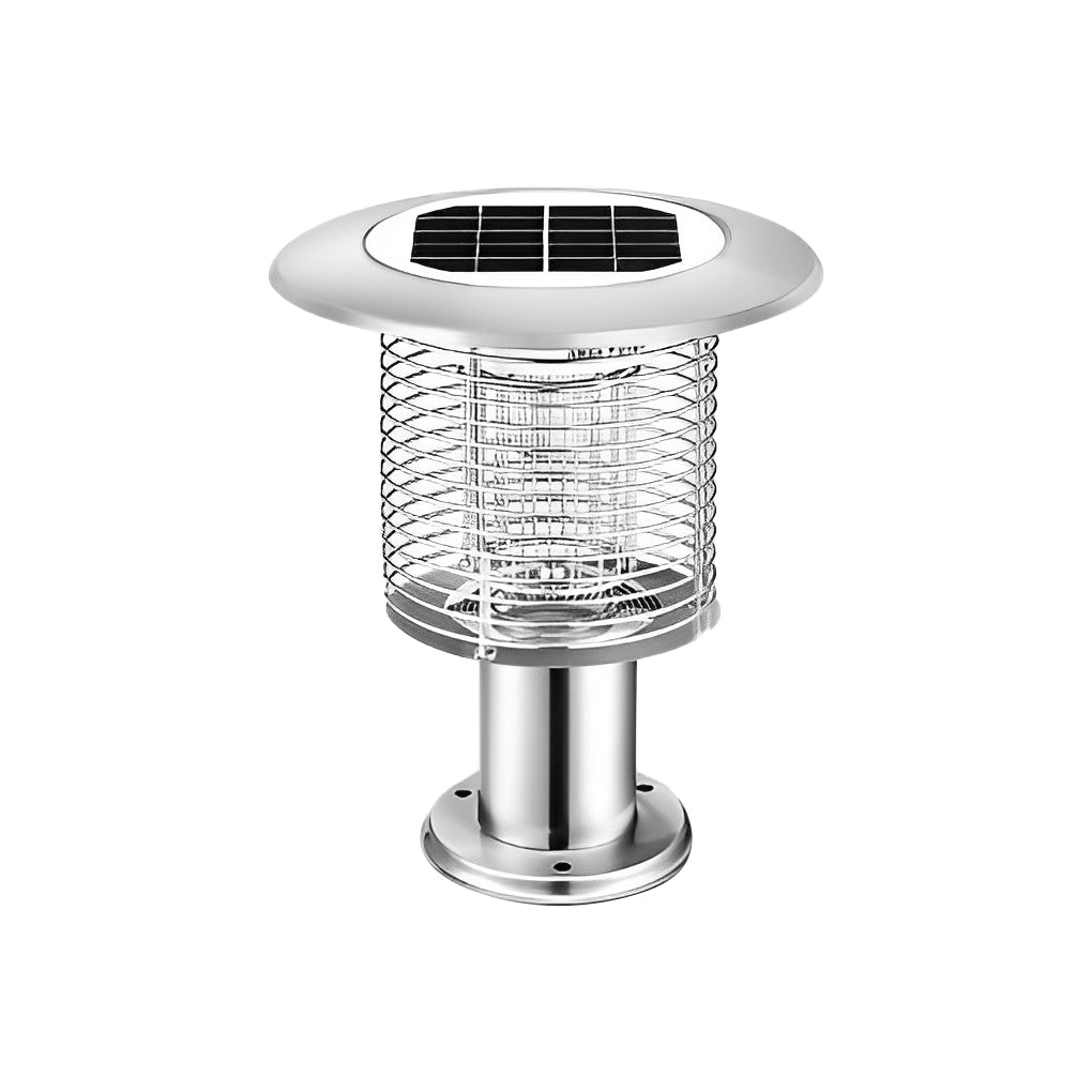 Solar-Powered Purple LED Bug Zapper Lamp for Outdoor Gardens & Patios