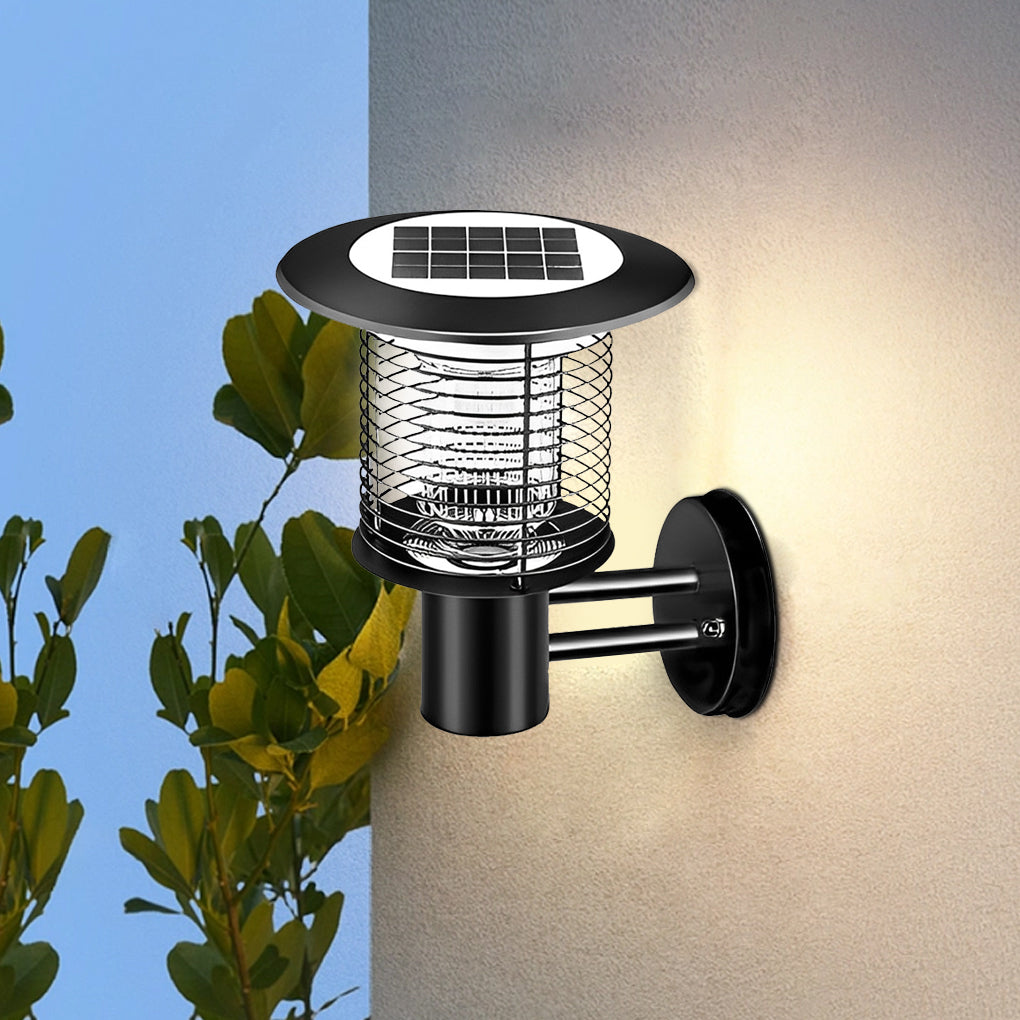 Purple Solar Bug Zapper Lamp - Eco-Friendly Outdoor Mosquito Killer