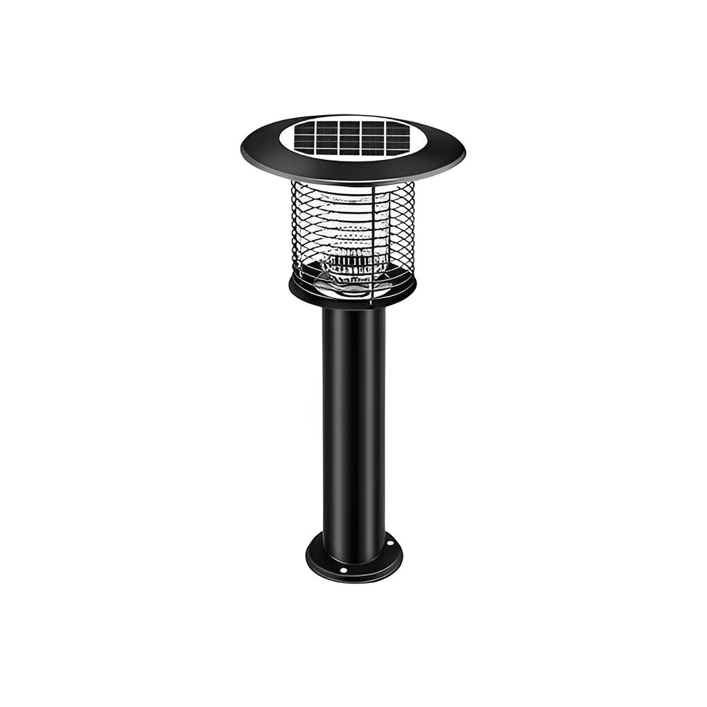 Solar-Powered Purple LED Bug Zapper Lamp for Outdoor Gardens & Patios