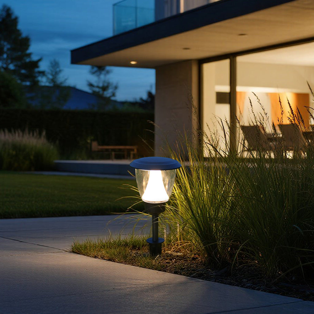 Sleek Black Minimalist LED Outdoor Lawn Lights for Garden Pathway Illumination