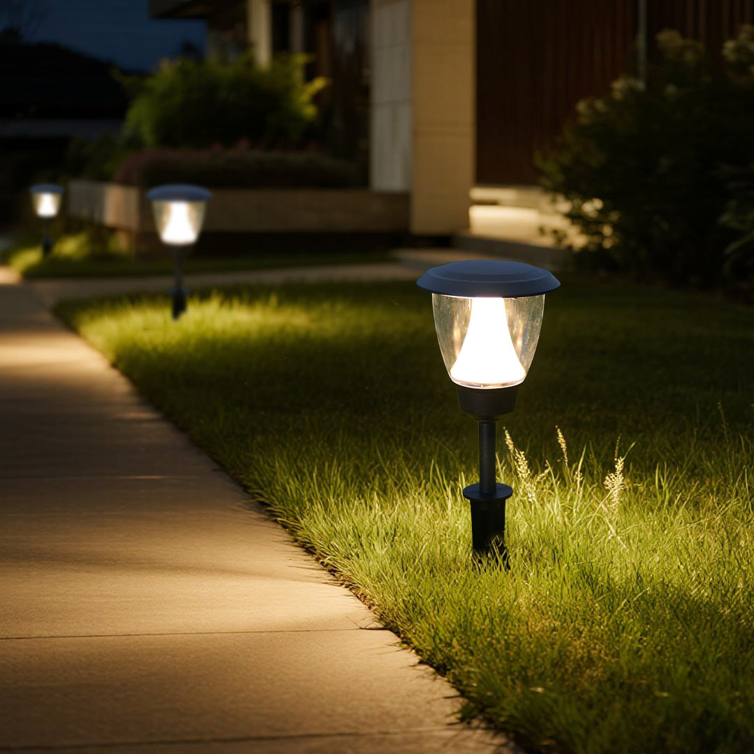 Sleek Black Minimalist LED Outdoor Lawn Lights for Garden Pathway Illumination
