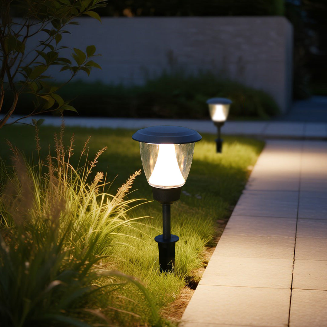 Sleek Black Minimalist LED Outdoor Lawn Lights for Garden Pathway Illumination