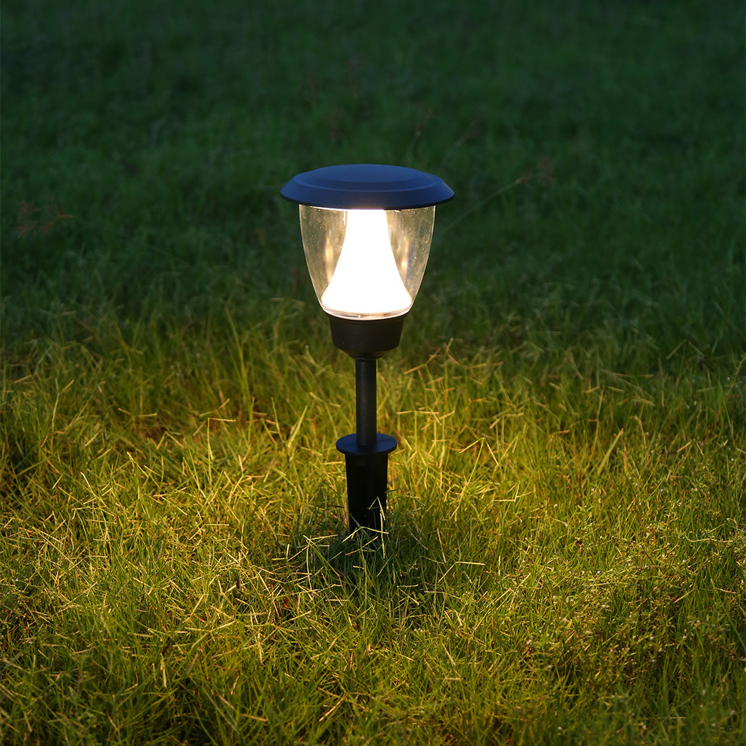 Sleek Black Minimalist LED Outdoor Lawn Lights for Garden Pathway Illumination