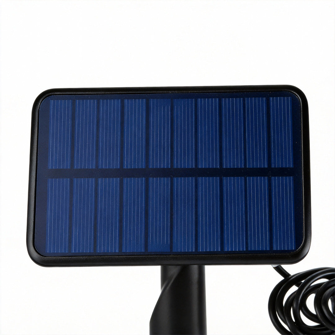 Adjustable Outdoor Wall Solar Motion Sensor Light - Black Aluminum Fixture