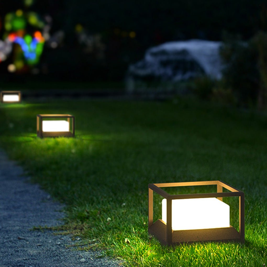 Waterproof LED Stone Pillar Lights for Outdoor Landscape Decor