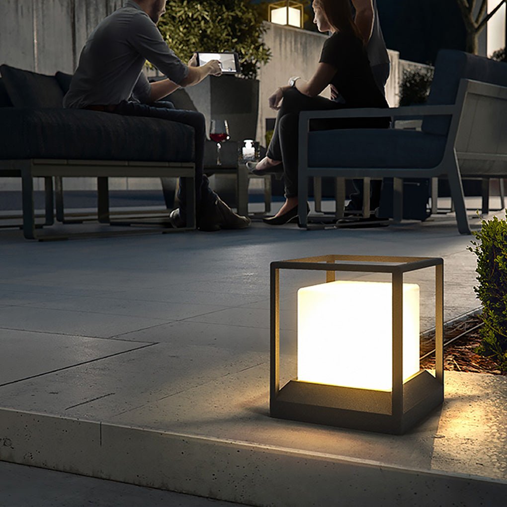 Waterproof LED Stone Pillar Lights for Outdoor Landscape Decor