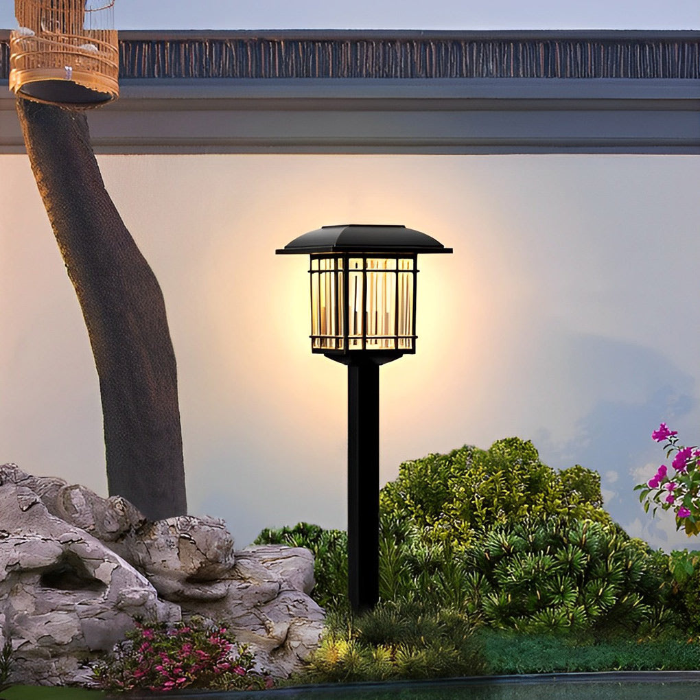 Vintage Square Solar Outdoor Lawn Lights - Waterproof Garden Lamps