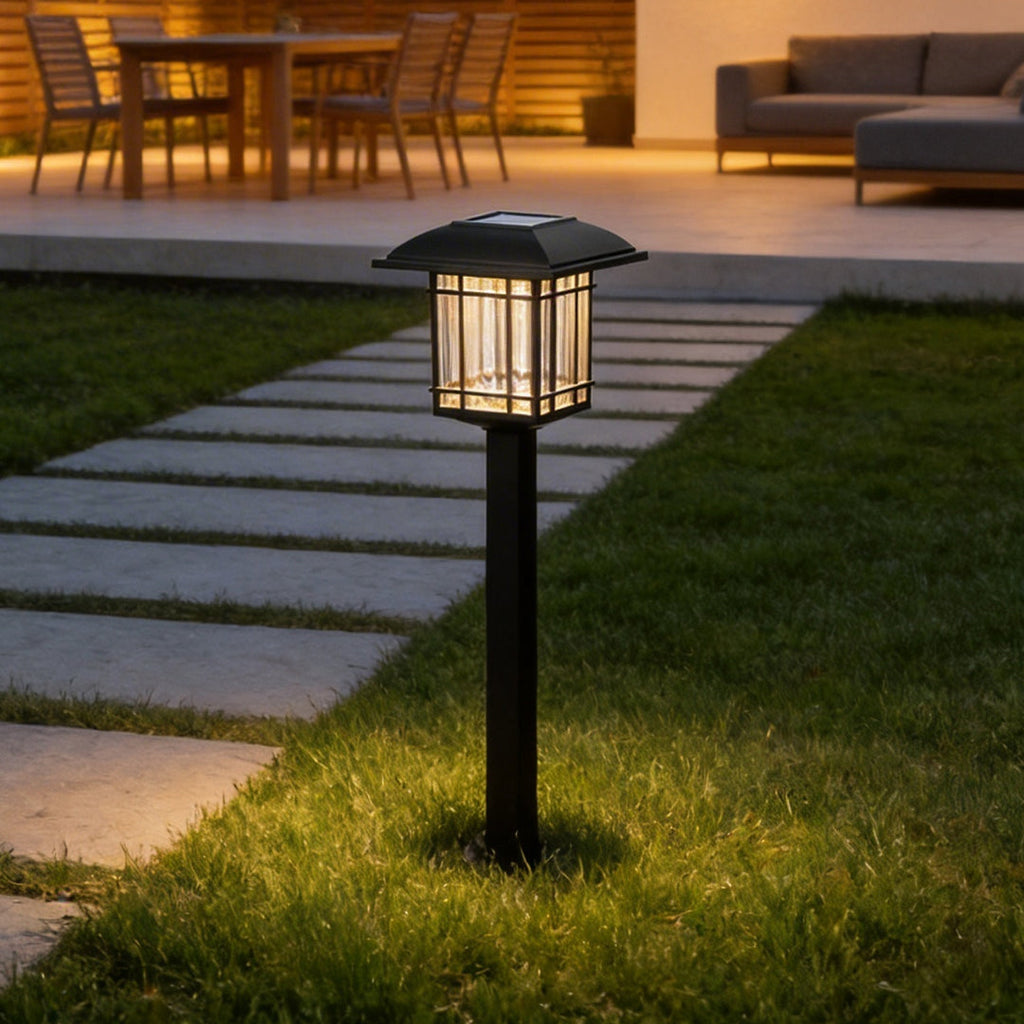 Vintage Square Solar Outdoor Lawn Lights - Waterproof Garden Lamps