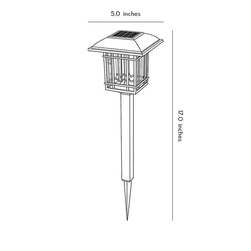 Vintage Square Solar Outdoor Lawn Lights - Waterproof Garden Lamps