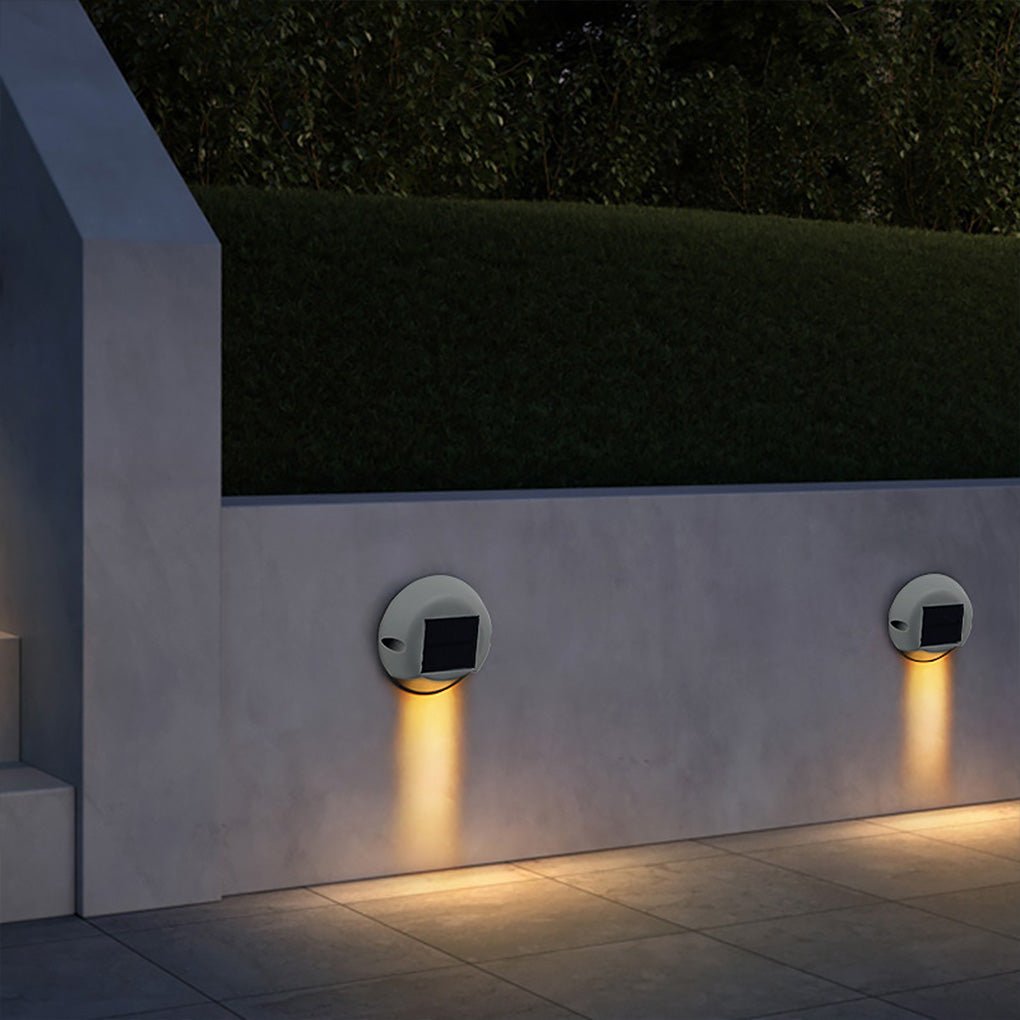 Stylish Waterproof Solar LED Round Deck Light for Outdoor Spaces