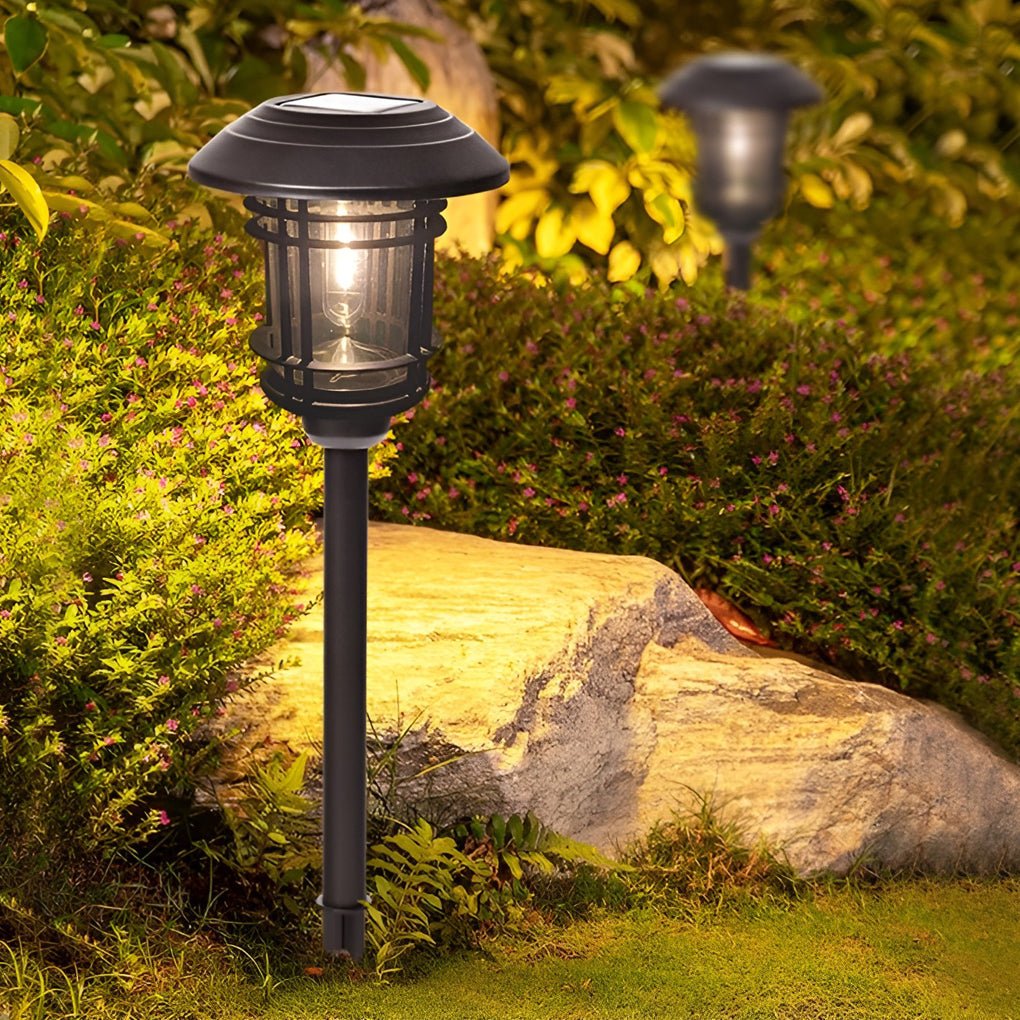 Stylish Stainless Steel & Glass Solar Outdoor Lantern Lights for Gardens
