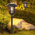 Stainless Steel and Glass Solar Garden Lights for Outdoor Pathway Decor