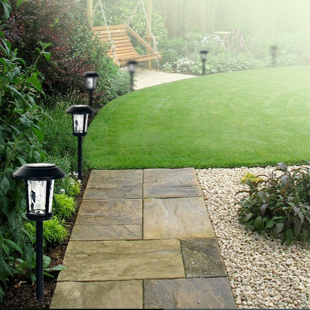 Stylish Solar-Powered LED Post Lights with Water Glass Lens for Outdoors