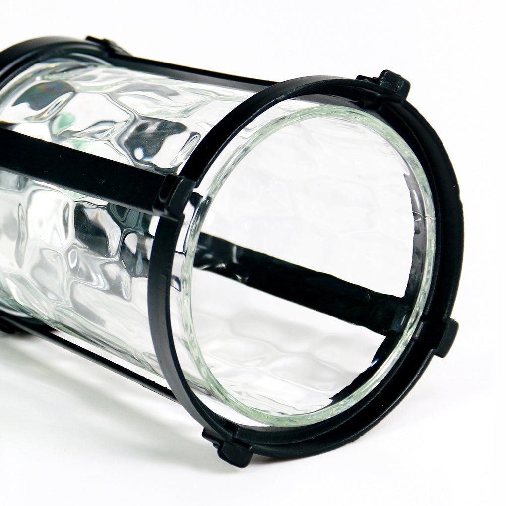 Stylish Solar-Powered LED Post Lights with Water Glass Lens for Outdoors