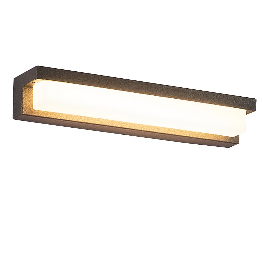 Black Rectangular Waterproof Outdoor Porch Light Fixture for Entryways