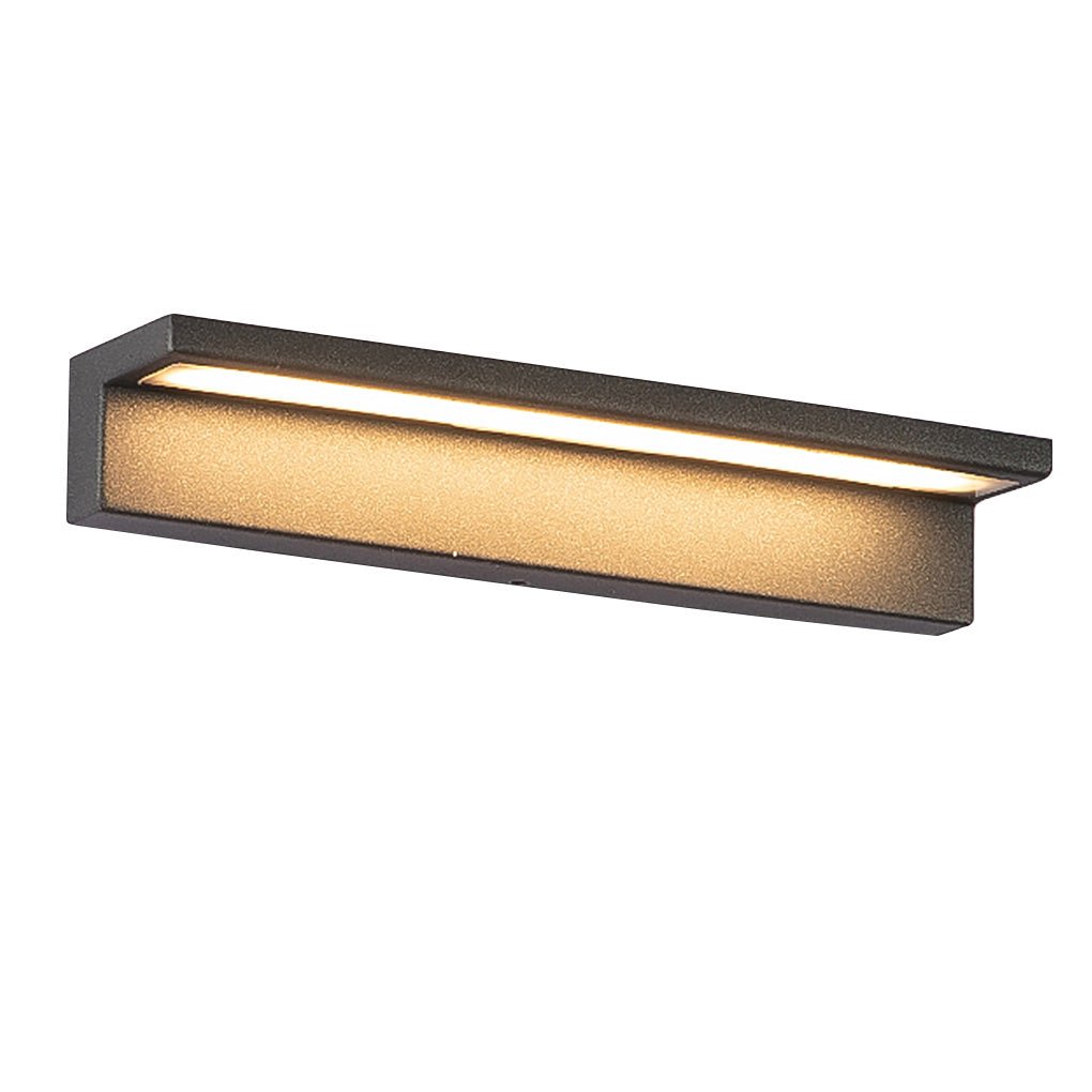 Black Rectangular Waterproof Outdoor Porch Light Fixture for Entryways
