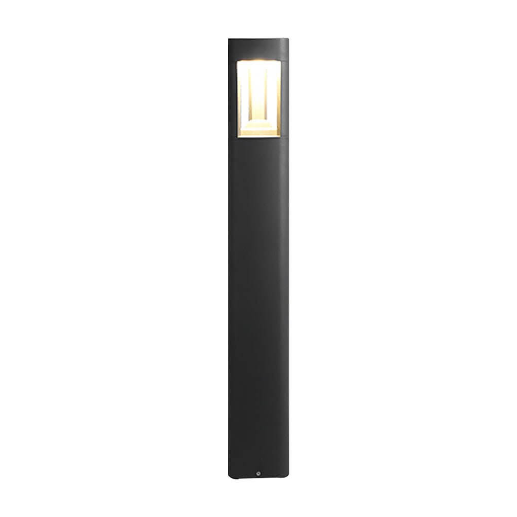 Modern Three-Sided Hollow LED Bollard Light for Outdoor Pathway Illumination
