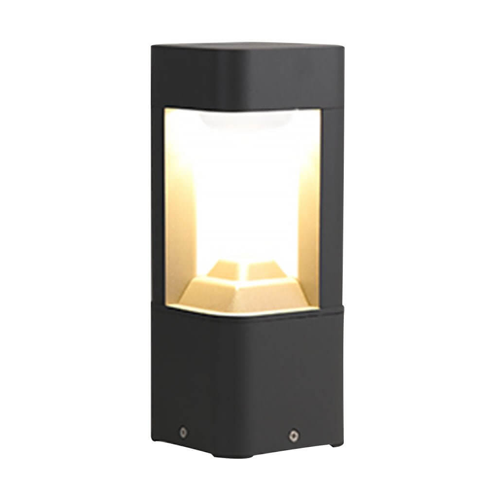 Modern Three-Sided Hollow LED Bollard Light for Outdoor Pathway Illumination
