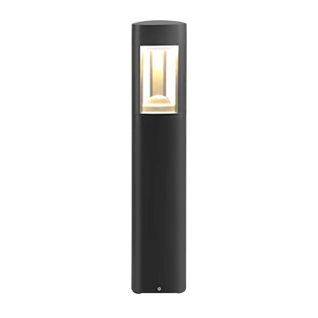 Modern White Three-Sided Hollow LED Bollard Light for Outdoor Spaces