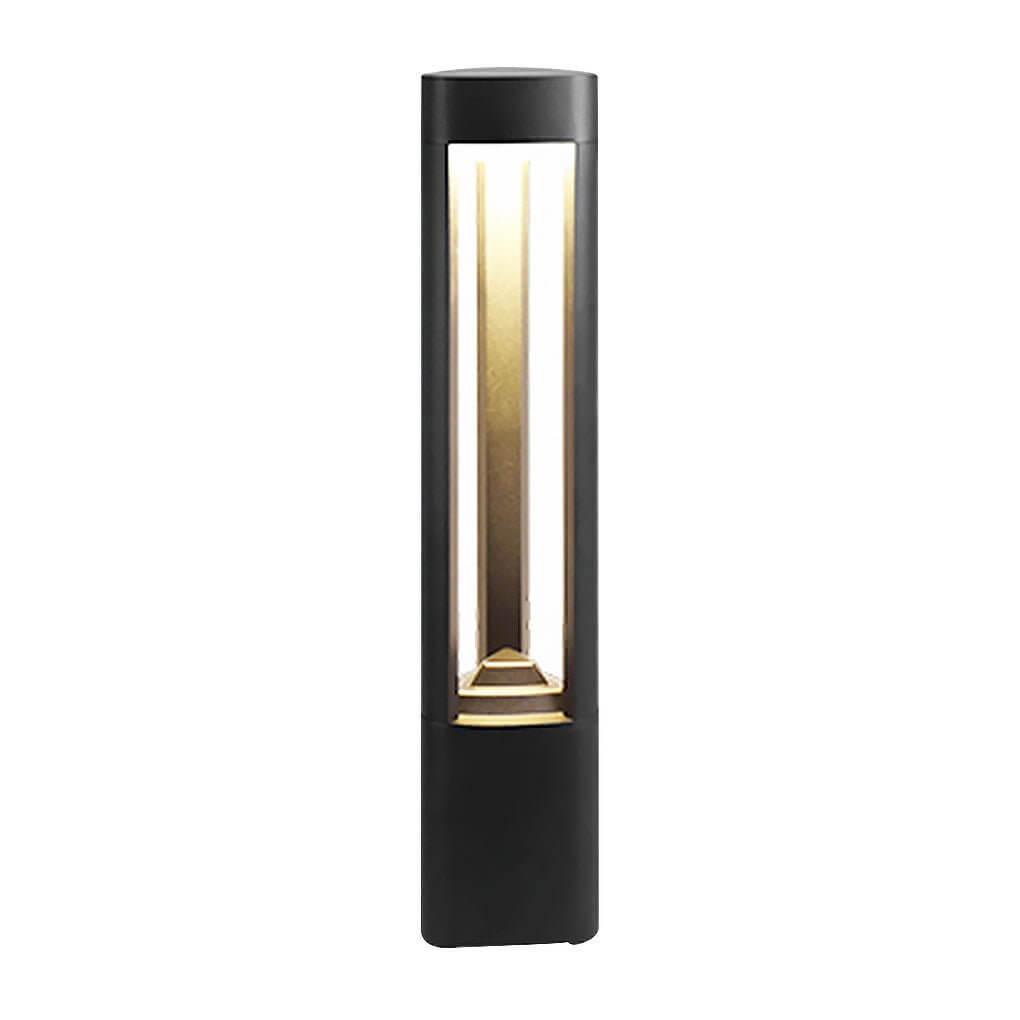 Modern Three-Sided Hollow LED Bollard Light for Outdoor Pathway Illumination