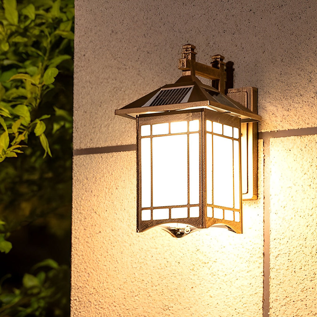 Vintage Industrial LED Lantern Wall Sconce in Die-Cast Aluminum for Entryway