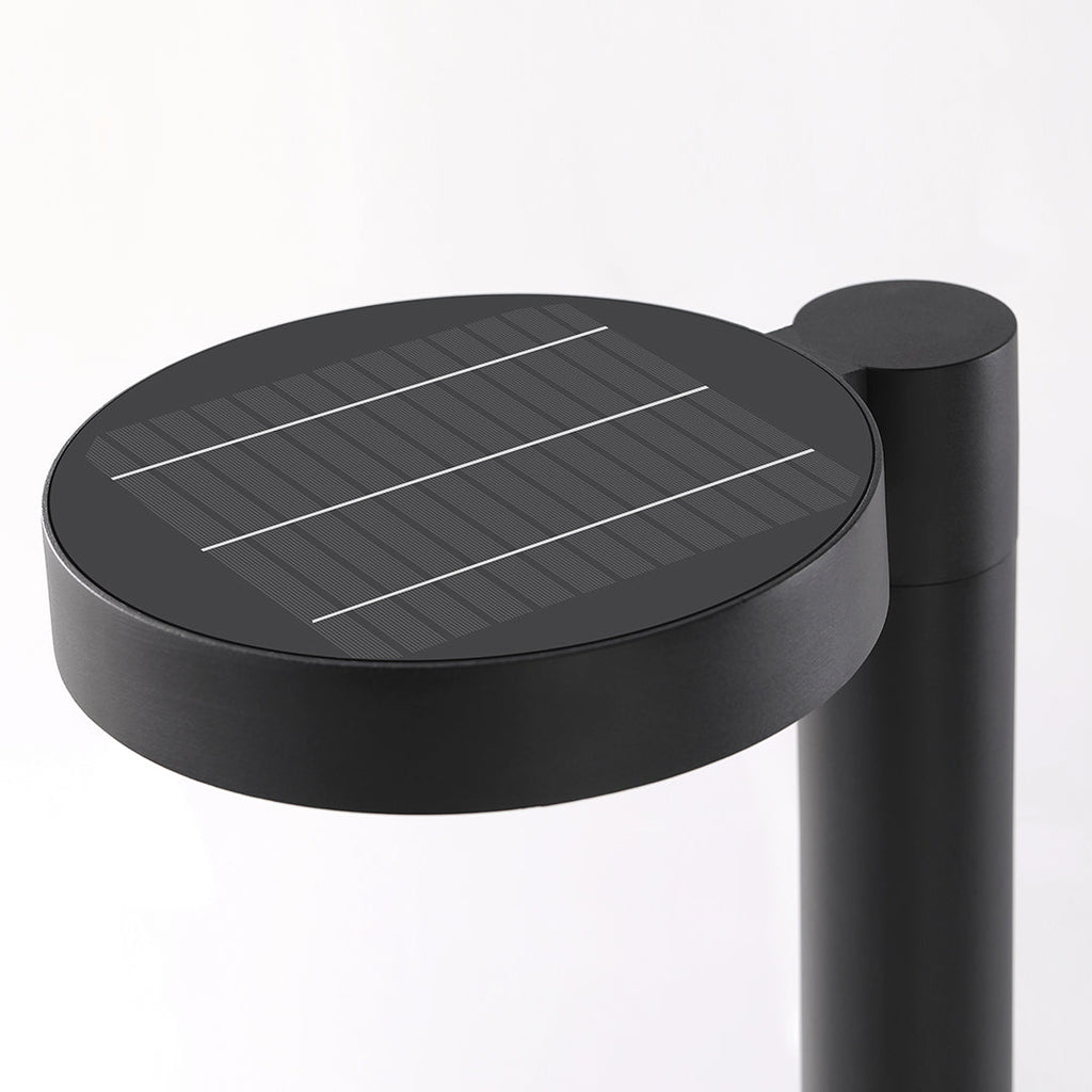 Sleek Black Waterproof Solar Path Lights for Outdoor Landscape Decor