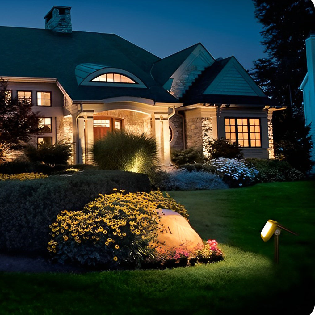 Modern Black LED Solar Pathway Lights for Outdoor Lawn and Garden Use