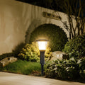 Modern Minimalist White LED Garden Stake Lights for Outdoor Walkways