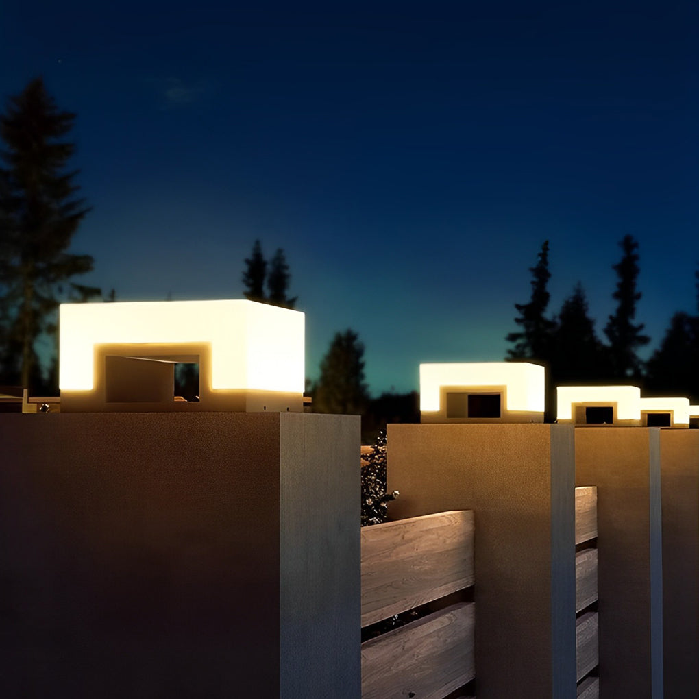 Square Minimalist Waterproof LED Landscape Lights for Front Lawn Decoration