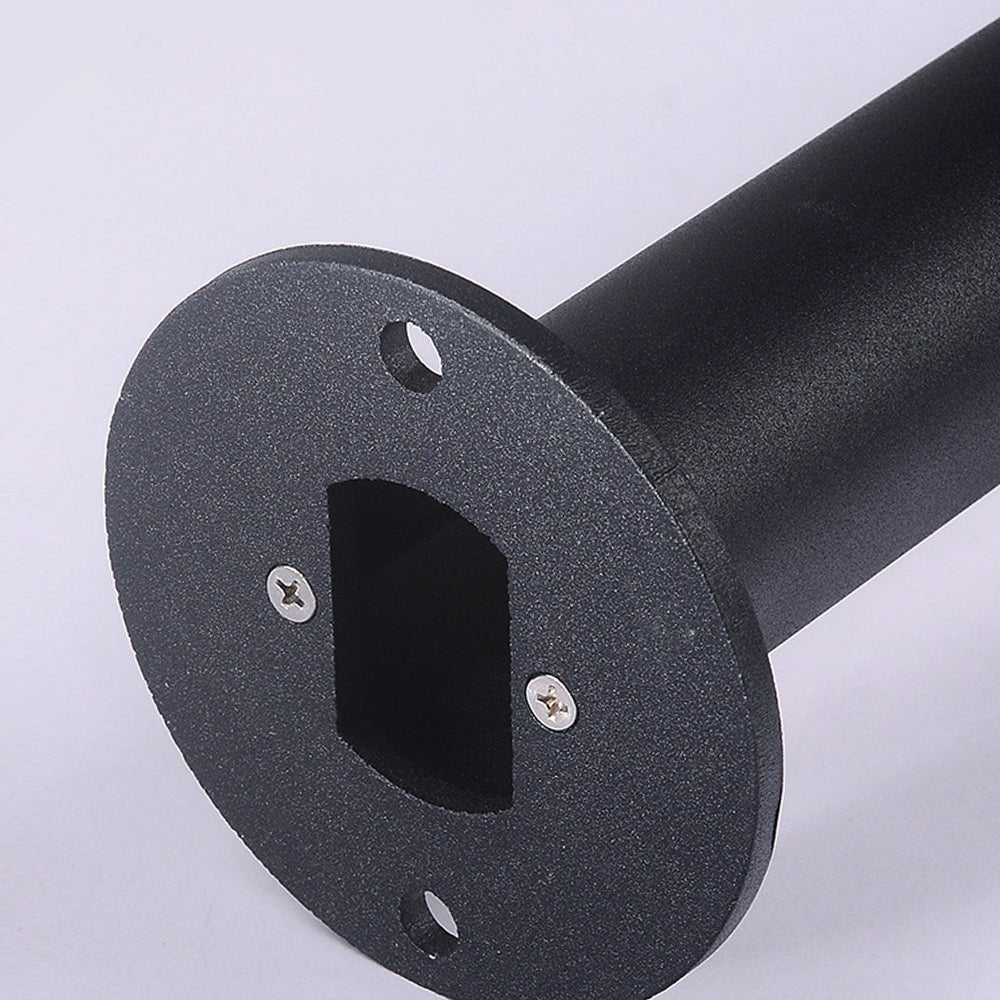 Black Cylindrical Solar-Powered Garden Pathway Lights for Outdoor Spaces