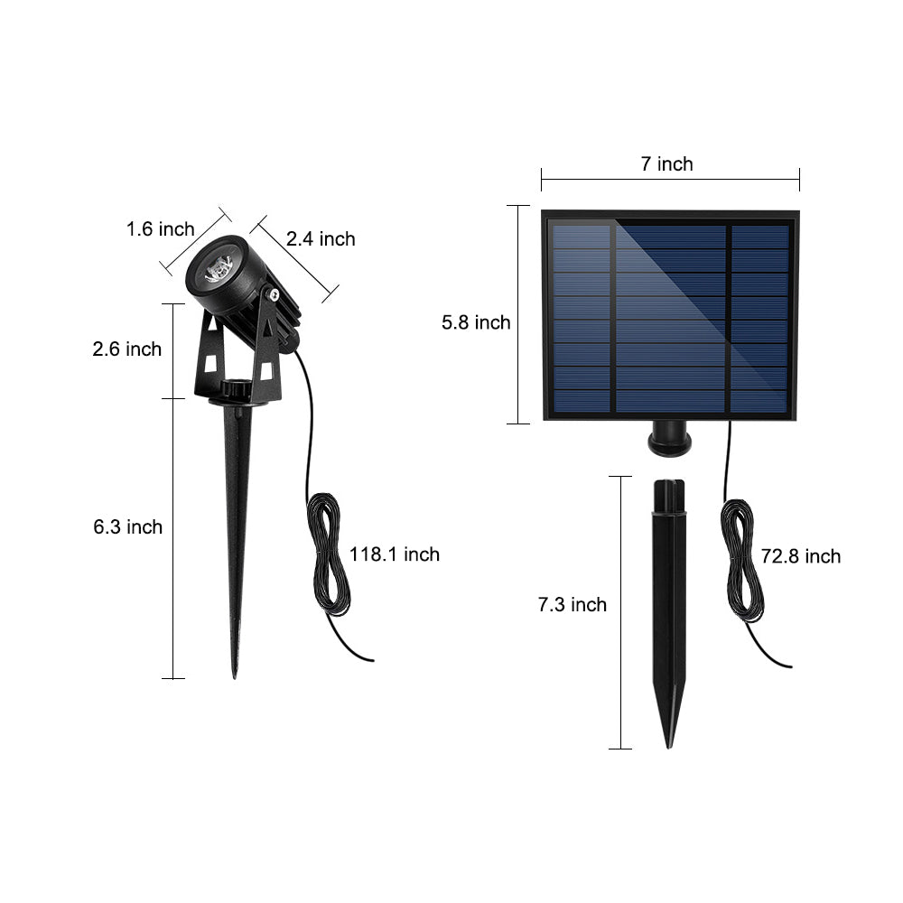 Adjustable Solar-Powered Landscape Spotlight for Outdoor Garden Decor