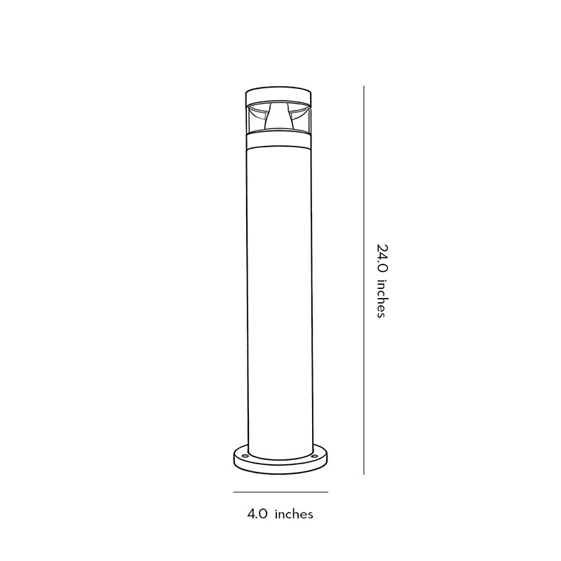Black Waterproof Solar-Powered LED Bollard Lights for Outdoor Spaces