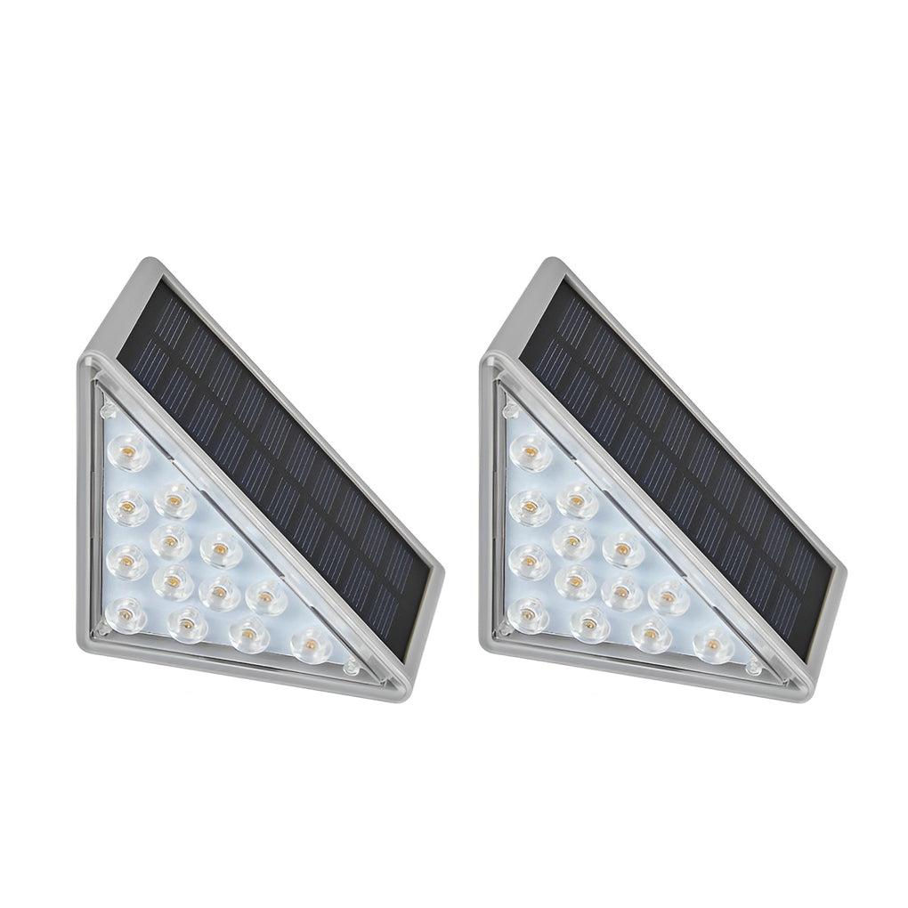 Modern Waterproof Solar-Powered Triangle Step Lights for Outdoor Gardens