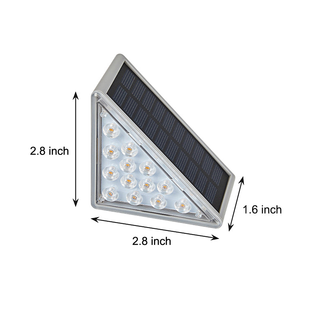 Modern Waterproof Solar-Powered Triangle Step Lights for Outdoor Gardens