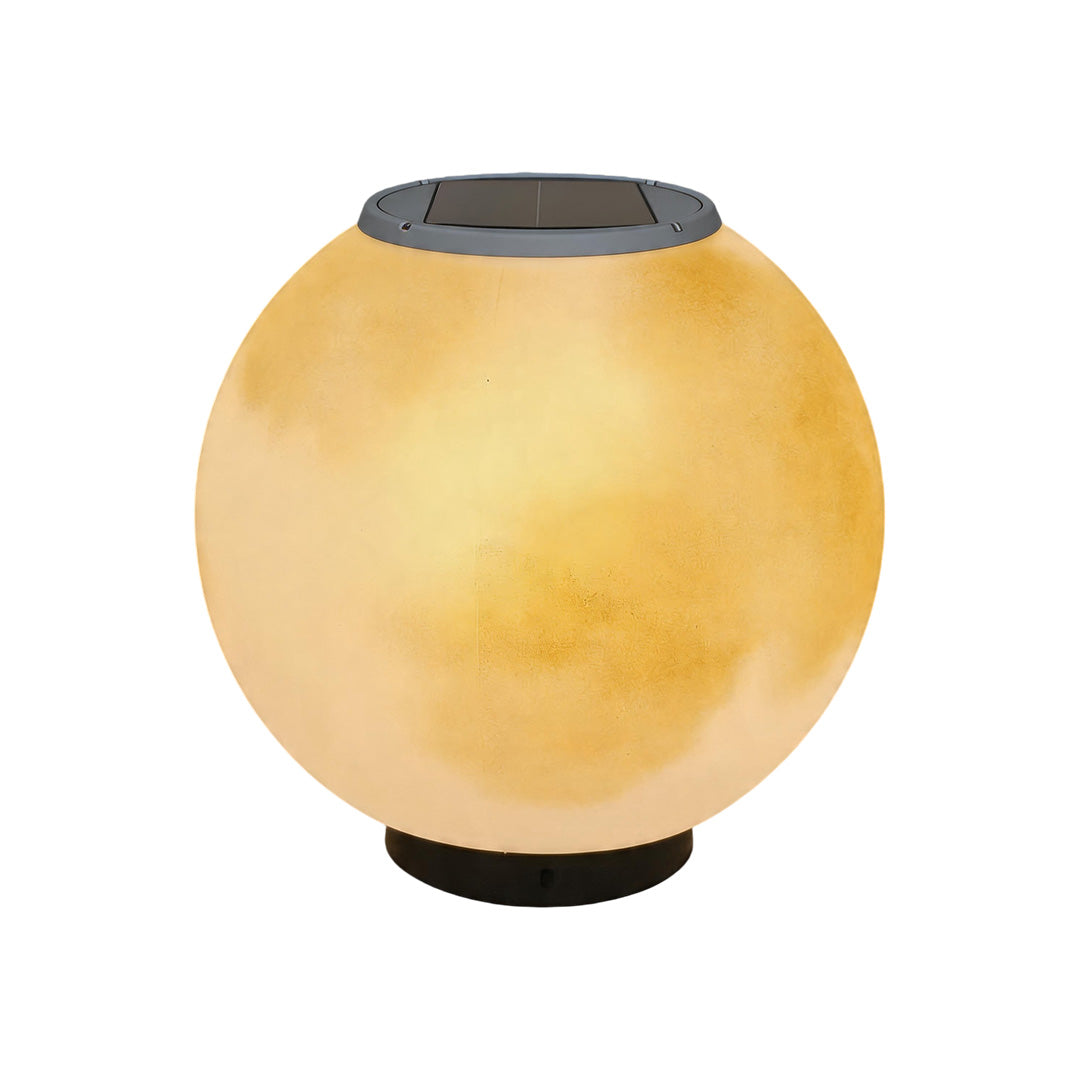 Modern Waterproof LED Moon Pillar Resin Lamp for Outdoor Garden Decor