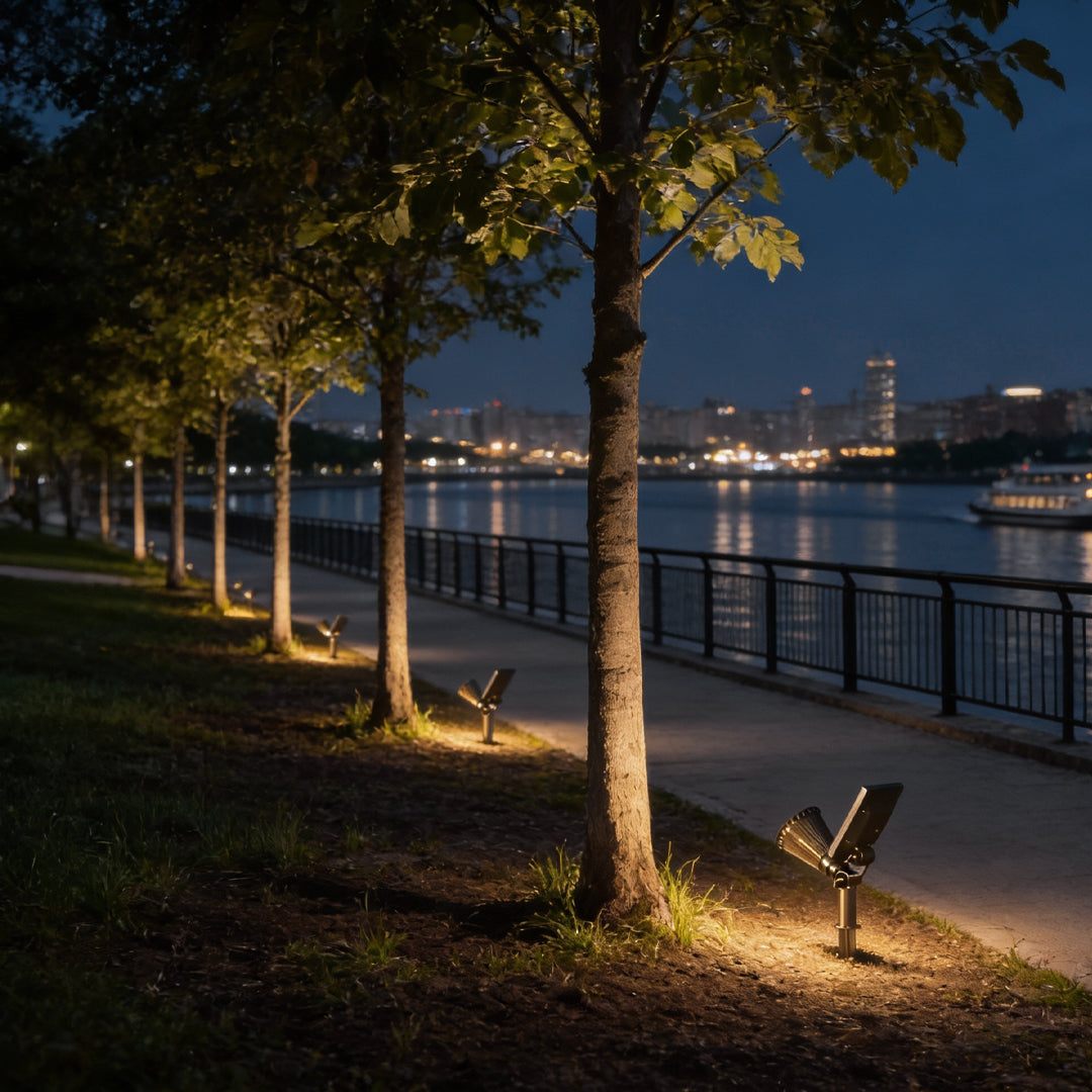 Waterproof Modern Solar-Powered Garden Spotlights for Outdoor Landscape