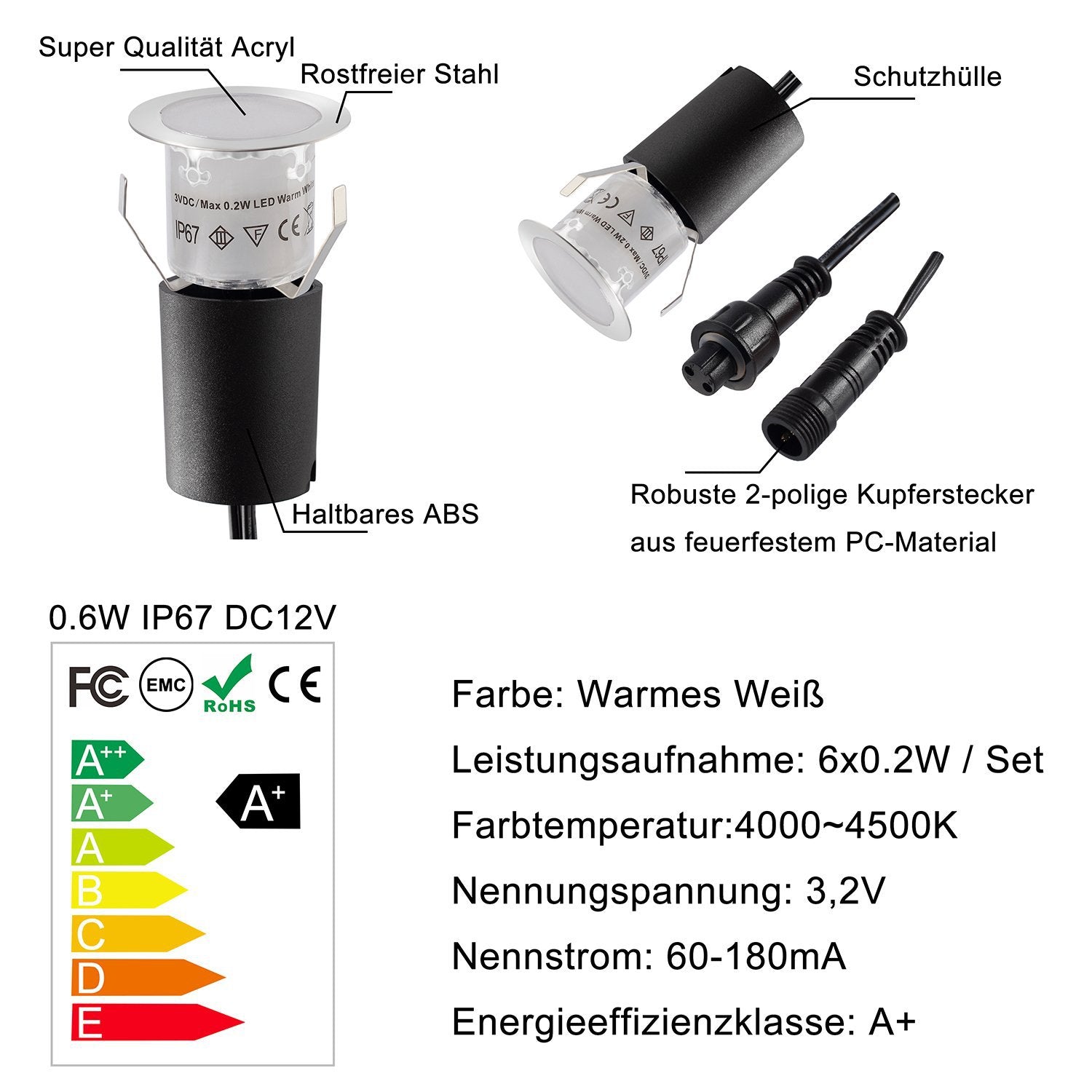 Modern Black Solar-Powered In-Ground LED Well Lights for Outdoor Spaces