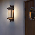 Elegant Striped Glass Wall-Mounted Solar Outdoor Waterproof Lamp