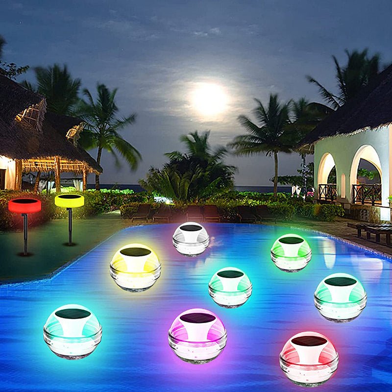 RGB Dimmable Solar Floating Pool Lights - Colorful LED Night Décor