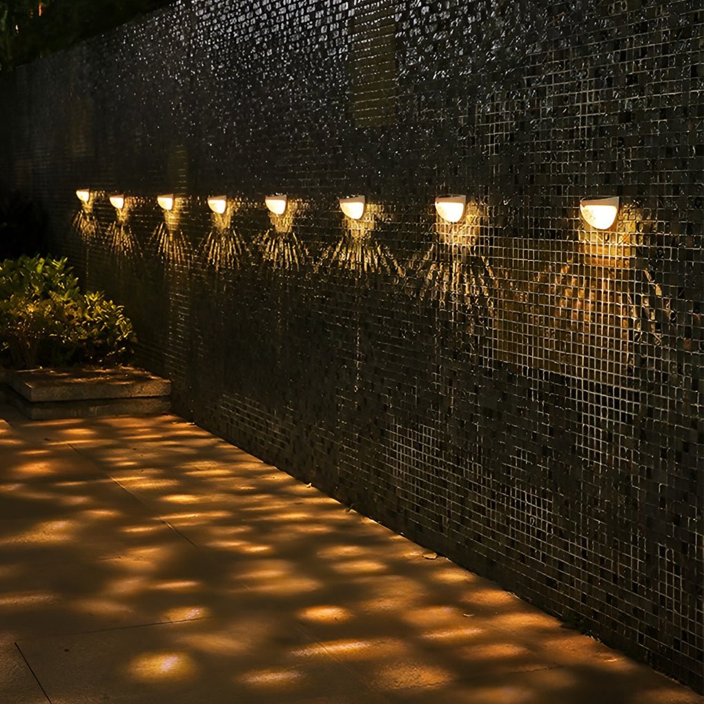 Modern Waterproof Solar LED Wall Lights for Outdoor Garden Fencing