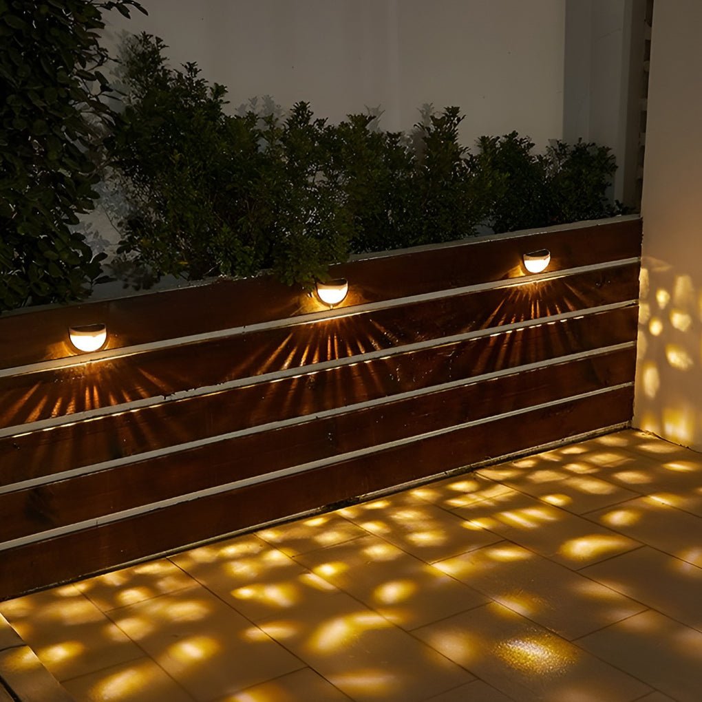 Modern Waterproof Solar LED Wall Lights for Outdoor Garden Fencing