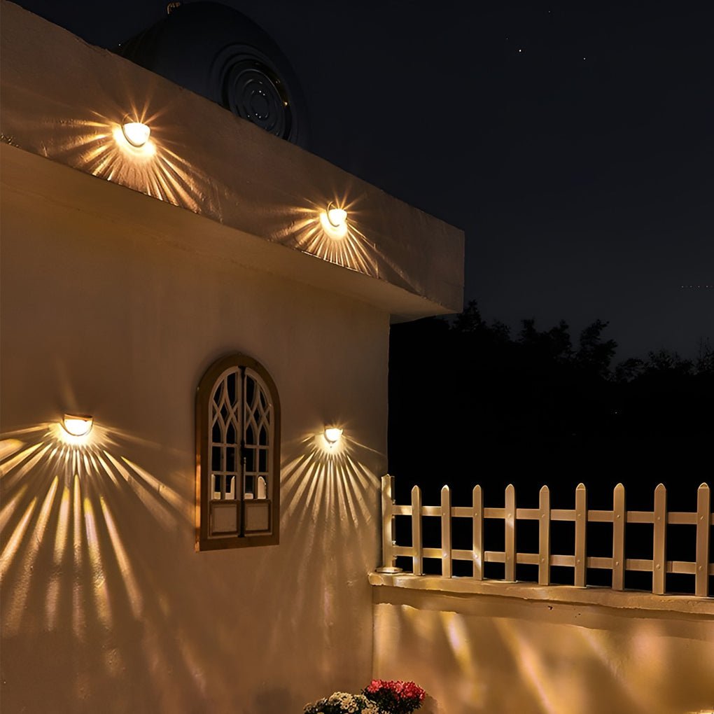 Modern Waterproof Solar LED Wall Lights for Outdoor Garden Fencing