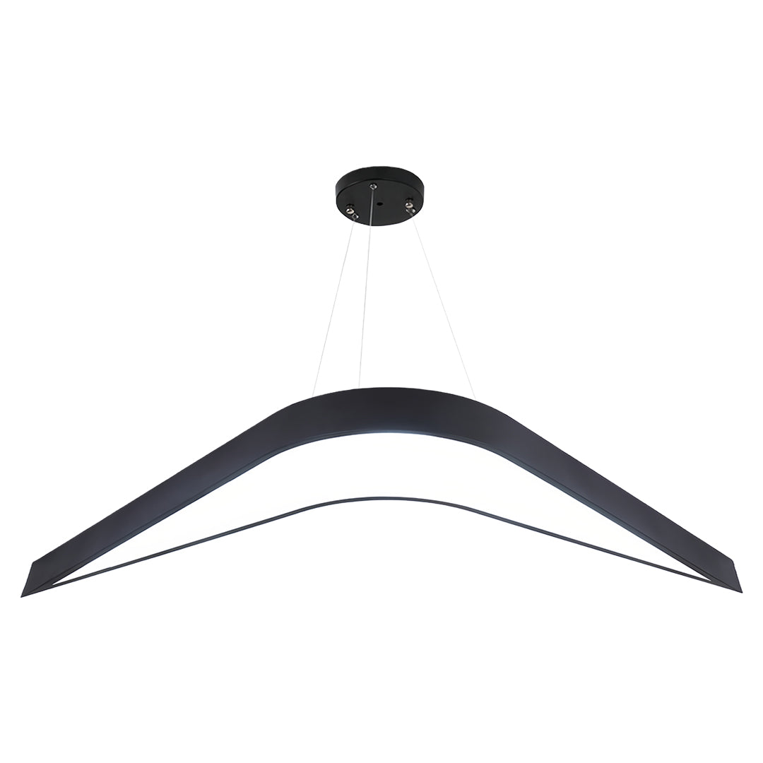 Contemporary Black Wrought Iron Swallowtail Chandelier for Dining Room