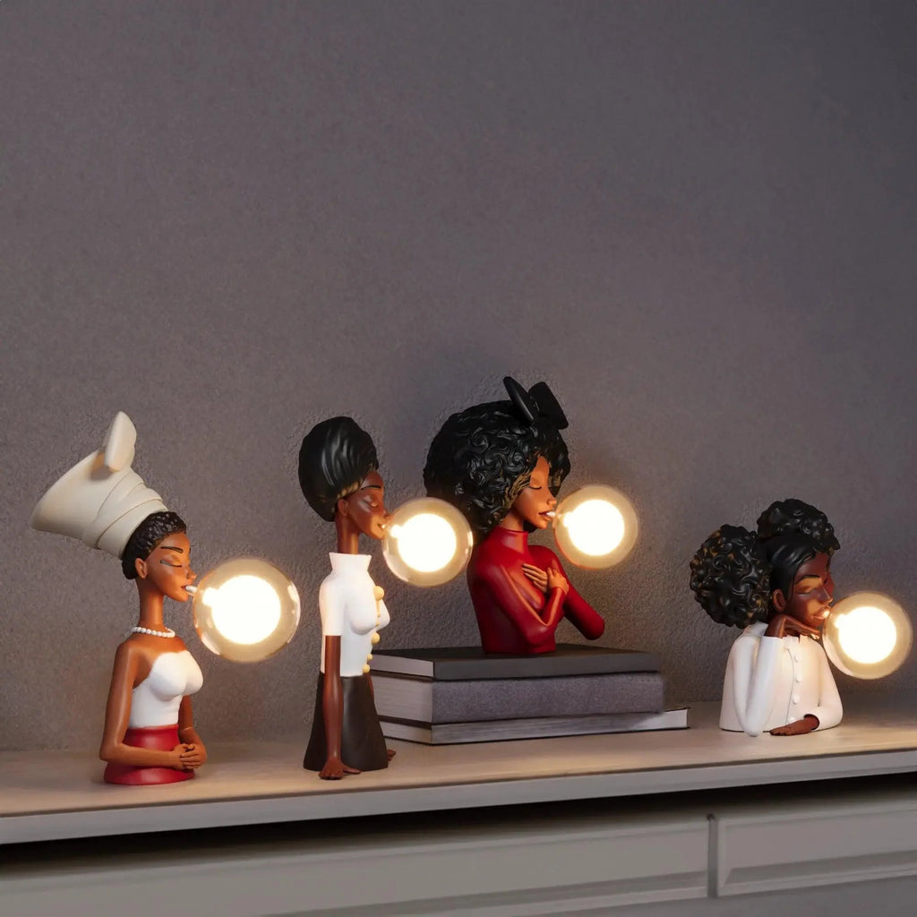 Chic Colorful Bubble Girls Lamp - Whimsical Table Lighting for Kids' Room