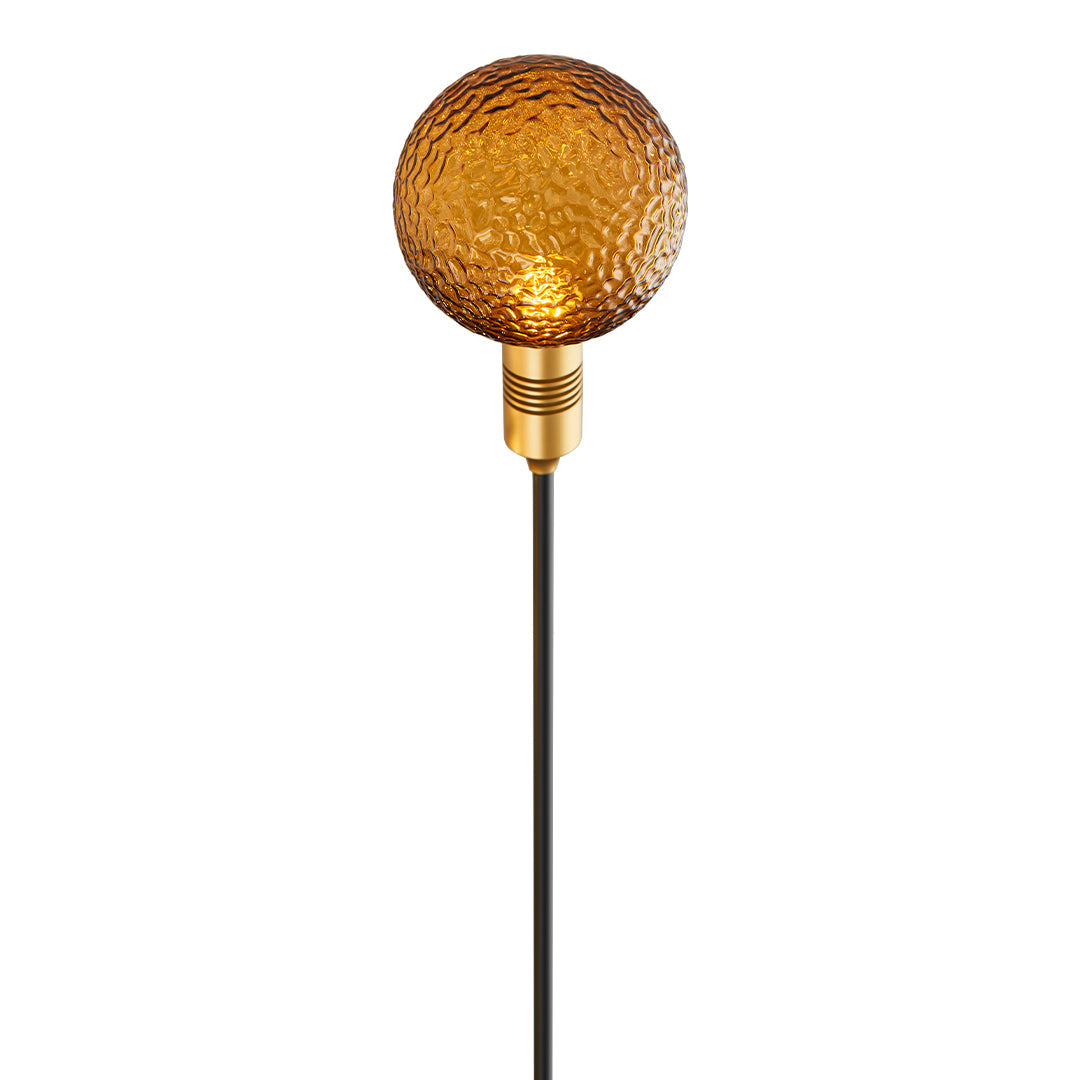 Outdoor Round Reed Decorative Landscape Light in Warm Bronze Finish